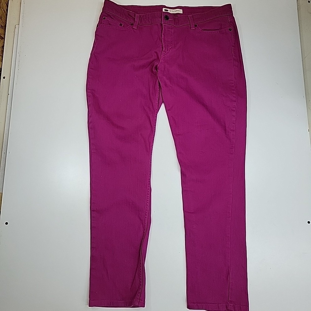 LEE 524 Too Superlow Womens Sz 17 Fuchisa SUPER CUTE! Preppy Trendy Casual Comfy
